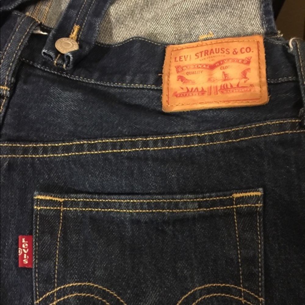 Levi Strauss & Co Skinny Overalls Dark Wash Sz Xs